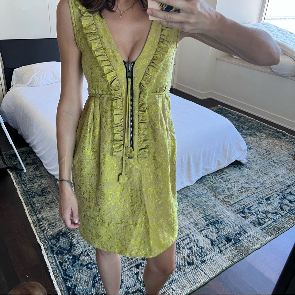 Zip front cocktail dress
